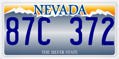 NV license plate 87C372