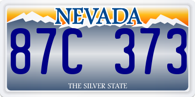 NV license plate 87C373
