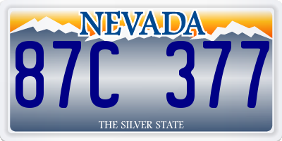 NV license plate 87C377