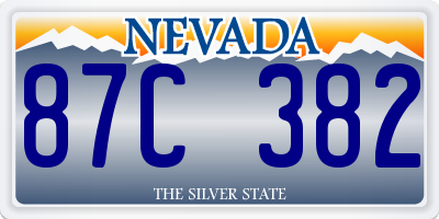 NV license plate 87C382