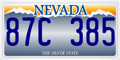 NV license plate 87C385