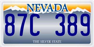 NV license plate 87C389