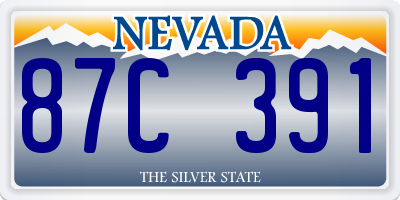 NV license plate 87C391