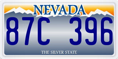 NV license plate 87C396