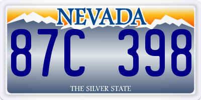 NV license plate 87C398