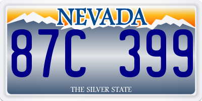 NV license plate 87C399