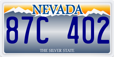 NV license plate 87C402