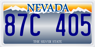 NV license plate 87C405