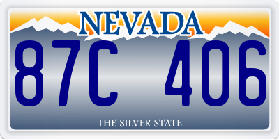 NV license plate 87C406