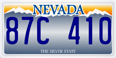 NV license plate 87C410