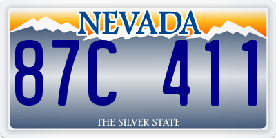 NV license plate 87C411