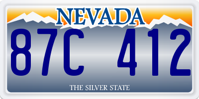 NV license plate 87C412