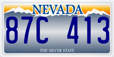 NV license plate 87C413