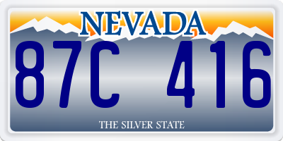 NV license plate 87C416