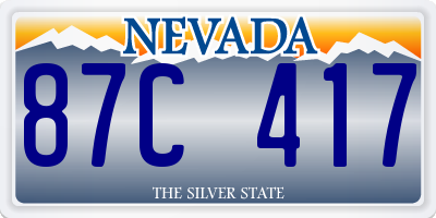 NV license plate 87C417