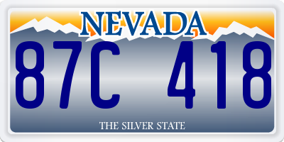 NV license plate 87C418