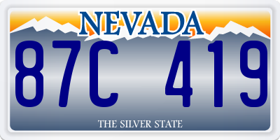 NV license plate 87C419