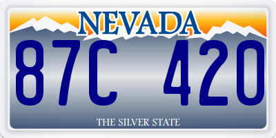 NV license plate 87C420