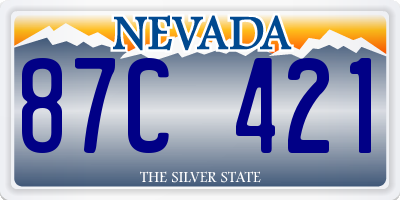 NV license plate 87C421