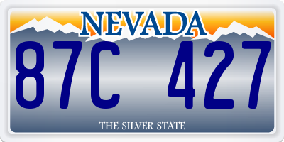 NV license plate 87C427