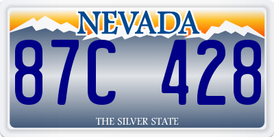 NV license plate 87C428