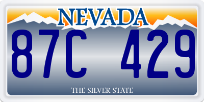 NV license plate 87C429