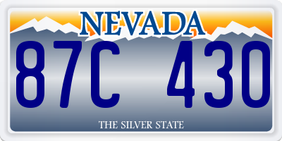 NV license plate 87C430