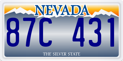 NV license plate 87C431