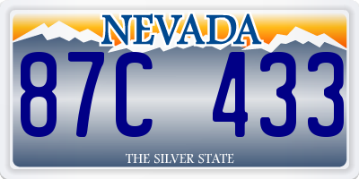 NV license plate 87C433