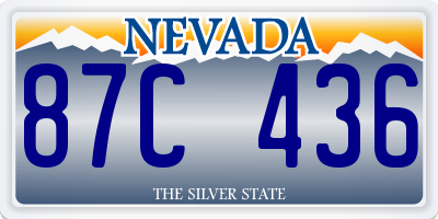 NV license plate 87C436