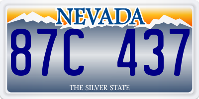 NV license plate 87C437