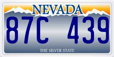 NV license plate 87C439