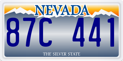 NV license plate 87C441