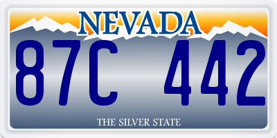 NV license plate 87C442