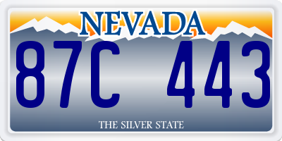 NV license plate 87C443