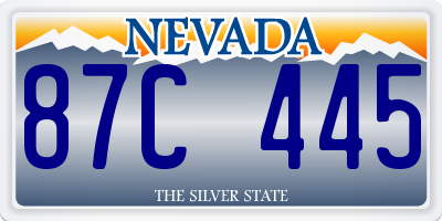 NV license plate 87C445