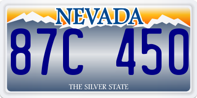 NV license plate 87C450