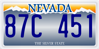 NV license plate 87C451