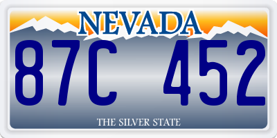 NV license plate 87C452