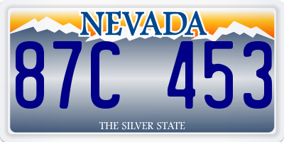 NV license plate 87C453