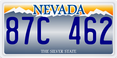 NV license plate 87C462