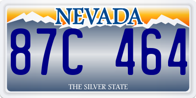 NV license plate 87C464