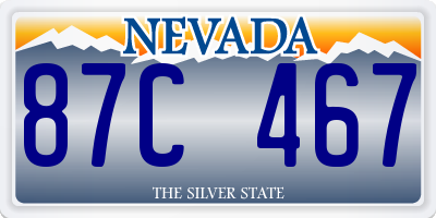 NV license plate 87C467