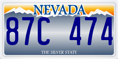 NV license plate 87C474