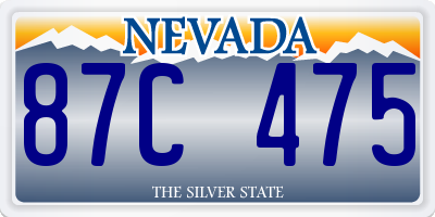 NV license plate 87C475