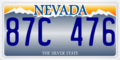 NV license plate 87C476