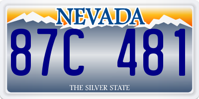 NV license plate 87C481