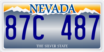 NV license plate 87C487