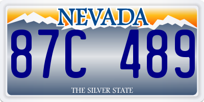 NV license plate 87C489