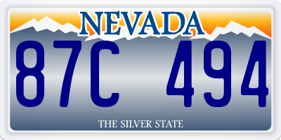 NV license plate 87C494